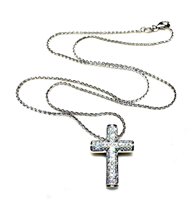 Collana Donna Oro Donna Sacri in Oro bianco Diamante DTP0214